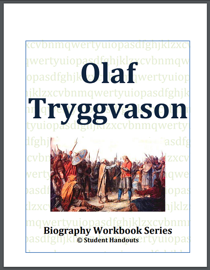 Olaf Tryggvason Biography Workbook - Free to print (PDF file). Grades 7-12.