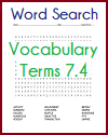 Vocabulary Terms 7.4 Word Search Puzzle