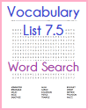 Vocabulary List 7.5 Word Search Puzzle