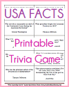 USA Facts Printable Game