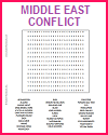Conflict and Change in the Middle East Word Search Puzzle