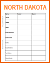 North Dakota Research Worksheet