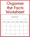 Organize the Facts Worksheet