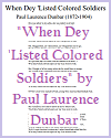 "When Dey 'Listed Colored Soldiers" by Paul Laurence Dunbar