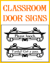Classroom Door Signs for Visitors and Tardy Kids