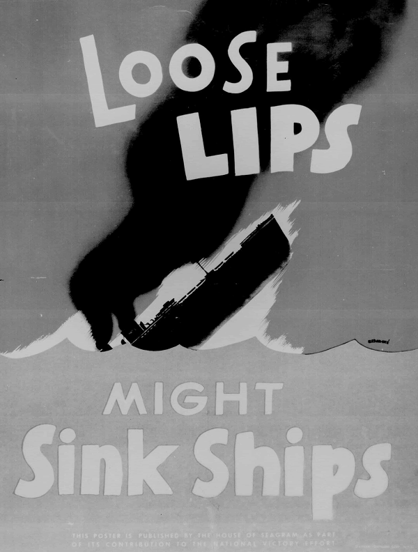 Loose Lips Might Sink Ships Poster Student Handouts