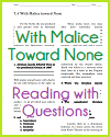 With Malice Toward None Reading with Questions