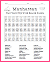 Manhattan Word Search Puzzle