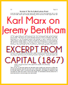 Karl Marx on Jeremy Bentham