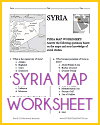 Syria Map Worksheet