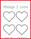 Things I Love Worksheet