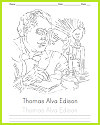 Thomas Alva Edison Coloring Page