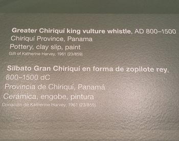 Greater Chiriqui King Vulture Whistle (Panama, 800-1500 C.E.)