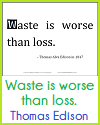 Thomas Edison Quote on Waste