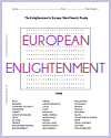 Enlightenment in Europe Word Search Puzzle