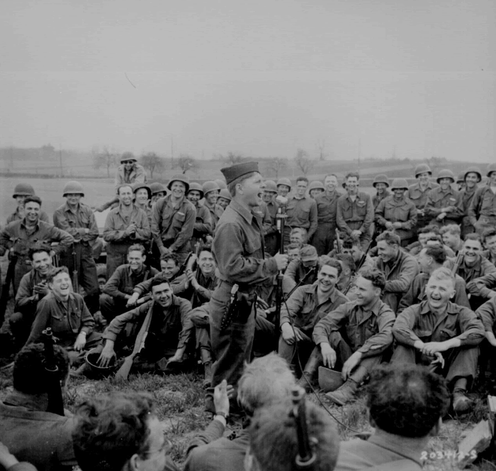 Mickey Rooney Entertaining U.S. Troops