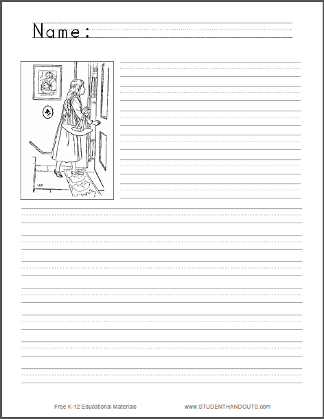 Girl with a Bonnet Story Prompt - Writing prompt is free to print (PDF file).