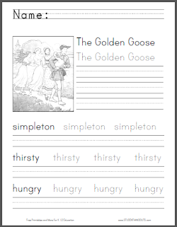 The Golden Goose eBook and Workbook - Free to print (PDF files).