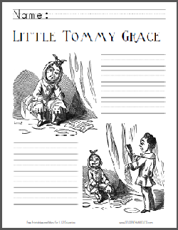 Little Tommy Grace - Nursery rhyme worksheets are free to print (PDF files).