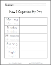 How I Organize My Day Worksheet