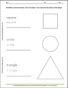 Shapes Worksheet: Square, Circle, and Triangle