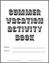 Summer Vacation Activity DIY Workbook Cover