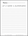 If I Were a Superhero Writing Prompt for Grades K-3
