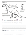 Tyrannosaurus Rex Facts Worksheet