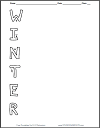 Winter Acrostic Poem Worksheet