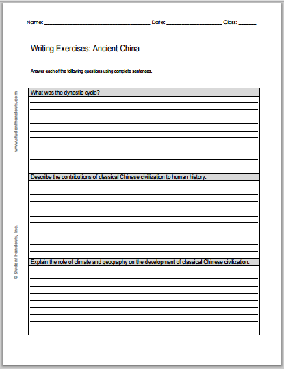 essay questions ancient china