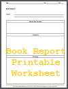 Book Report Worksheet