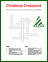 Christmas Crossword Puzzle for Grades 3-6