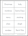 Christmas Vocabulary Terms Flashcards for Grades K-2