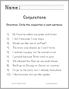 Circle the Conjunctions Worksheet