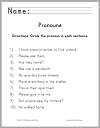 Circle the Pronouns Worksheet