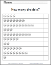 Hanukkah Dreidel Counting Worksheet for K-1