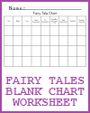Fairy Tales Blank Chart Worksheet