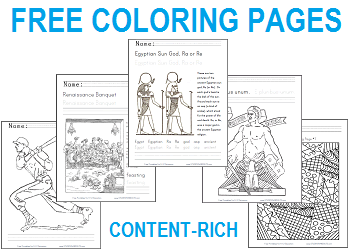 Printable Coloring Pages for Kids - Free to print.