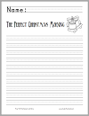Perfect Christmas Morning Lined Writing Prompt
