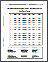 American Business, Industry, and Labor: 1865-1920 Word Search Puzzle