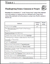 Thanksgiving Nouns Common or Proper Worksheet (Grades 1-3)