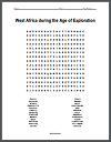 West Africa During the Age of Exploration Word Search Puzzle