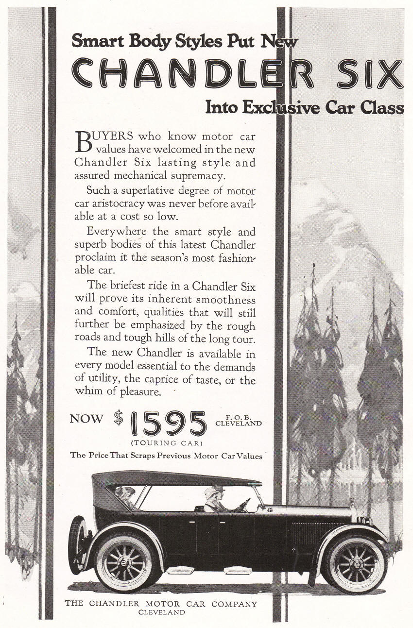 Chandler Motor Car Company Ad