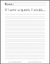 If I were a queen, I would... Writing Prompt