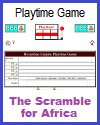 Scramble for Africa Playtime Quiz Game for Two Players or Two Teams