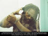 Mumia Abu-Jamal shackled in prison.