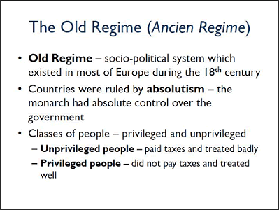 What was the Old Regime? Video tutorial narrated by an adorable kitten. For high school World History teachers and students.