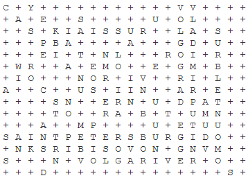 Russian Geography Word Search Puzzle Answer Key