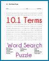 10.1 Terms Word Search Puzzle