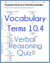 Terms 10.4 Verbal Reasoning Quiz